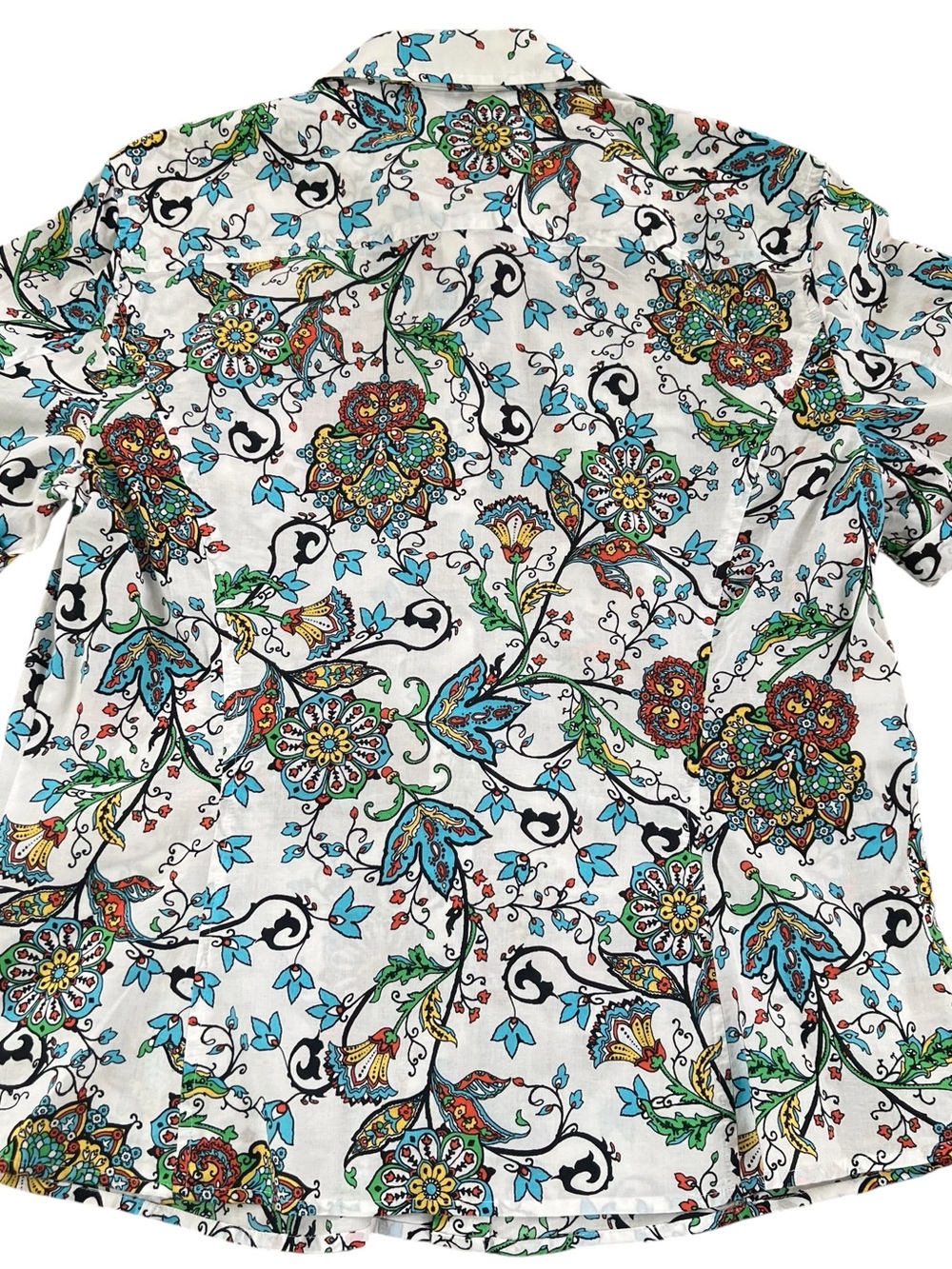 Jones New York White Floral Button-Up Shirt Size L - Picture 7 of 8